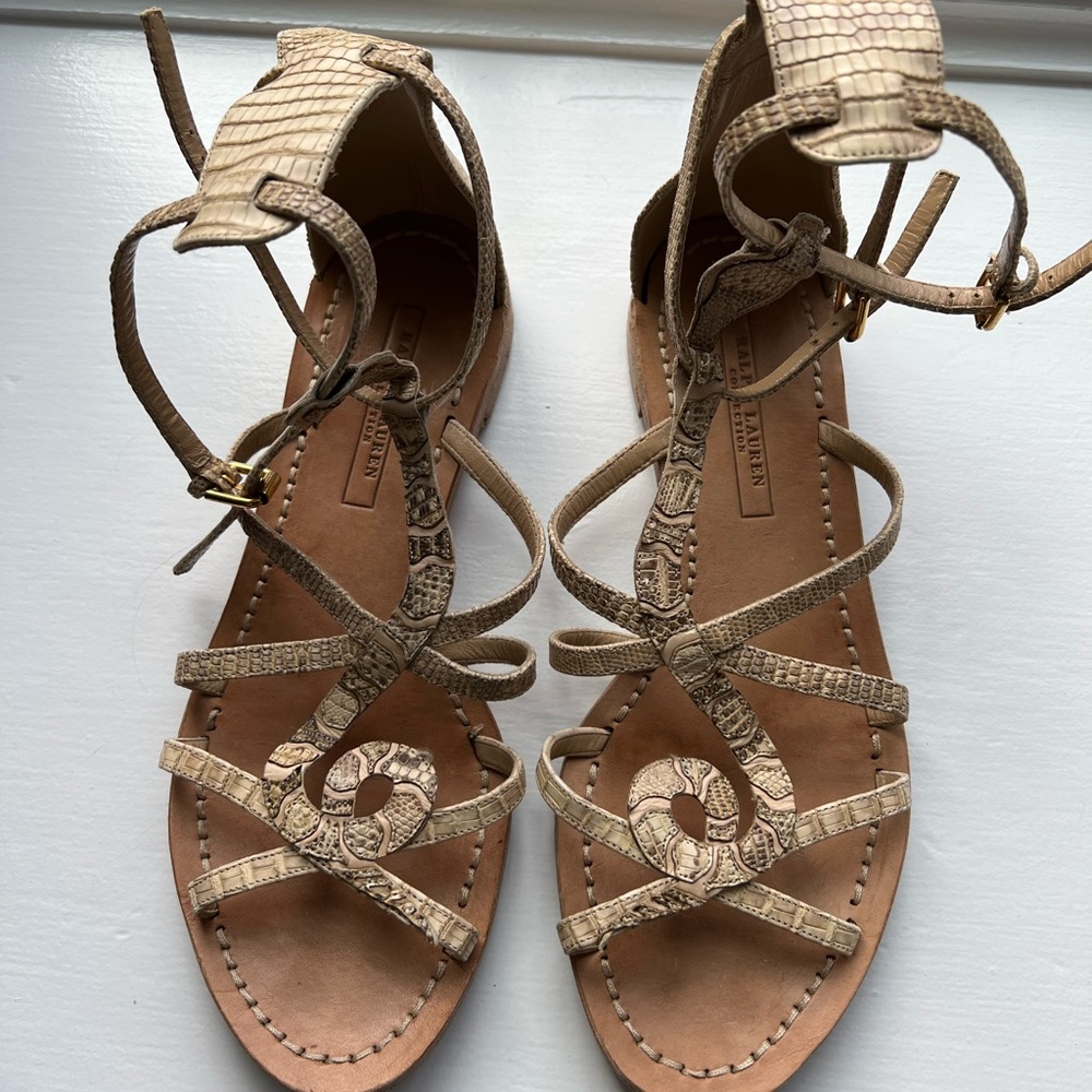 Ralph Lauren collection MINT condition sandals! Size 9 1/2… orig $595 now $225!